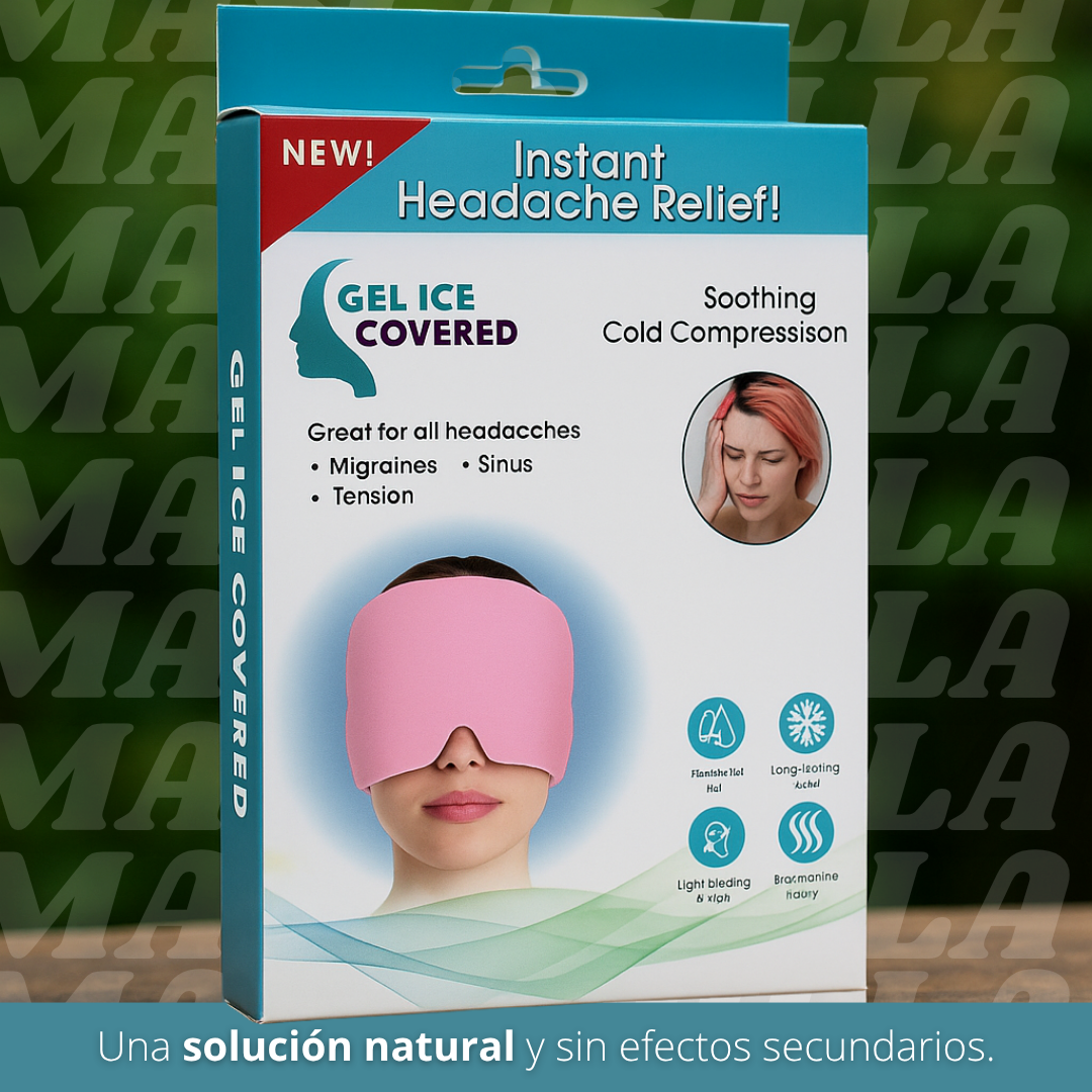 MigraRelief™ – Máscara de gel terapéutica para migraña y estrés
